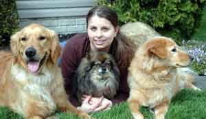 Anissa with her dogs